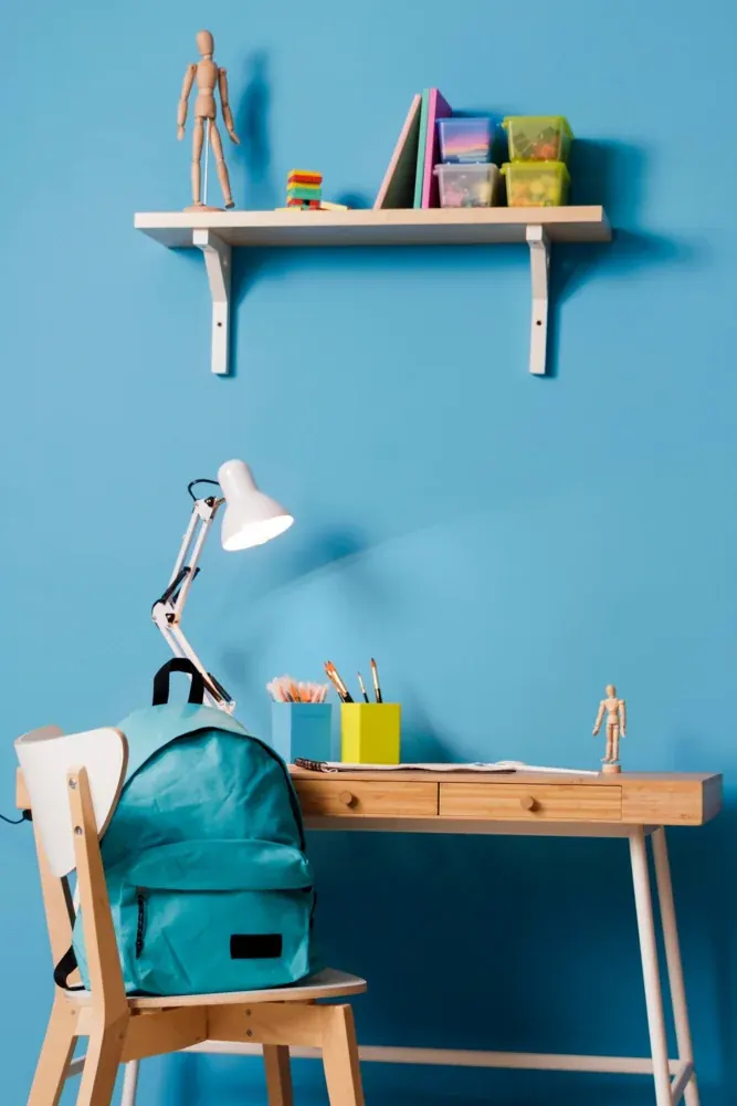 Complementary colour duo in a kids room